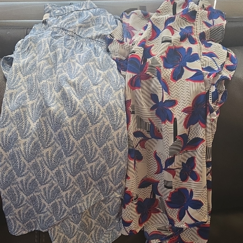 Bundle- 2 Floral and Leaf Print Women's Tops